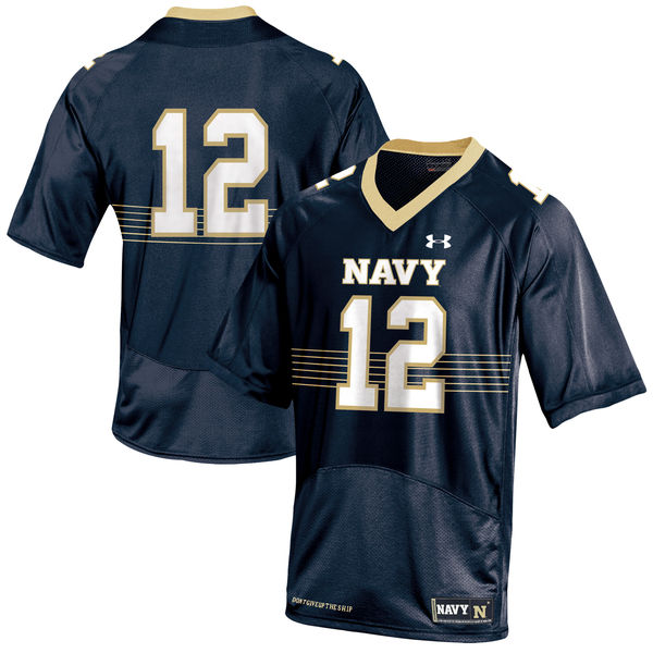 Men's Navy Midshipmen #12 ROGER STAUBACH Navy Midshipmen Premier Jersey
