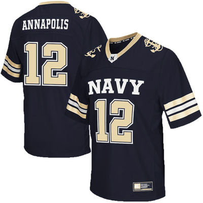 Men's Navy Midshipmen #12 Annapolis Navy Premier College Football Jersey