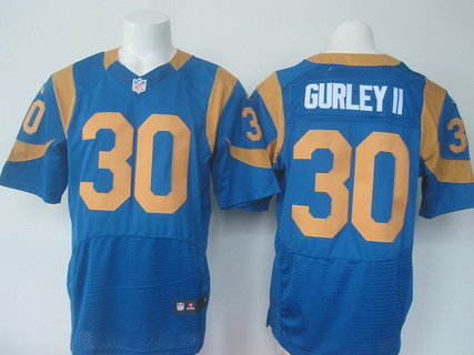 Men's St. Louis Rams #30 Todd Gurley II Royal Blue Alternate NFL Nike Elite Jersey