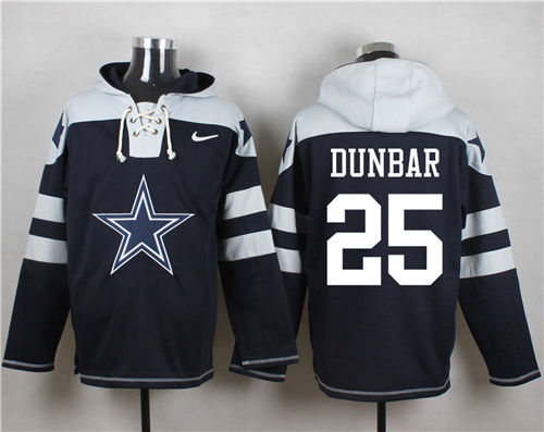 Nike Cowboys 25 Lance Dunbar Navy Hooded Jersey