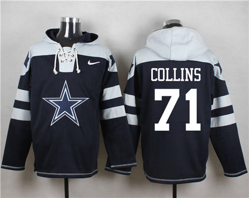 Nike Cowboys 71 La'El Collins Navy Hooded Jersey