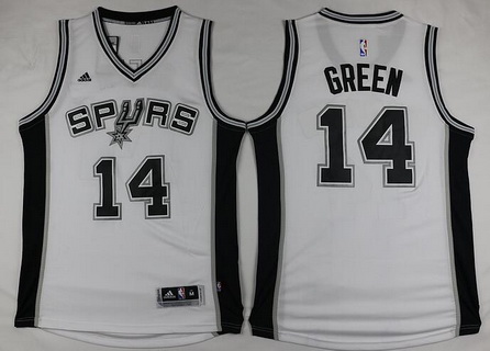 Men's San Antonio Spurs #14 Danny Green Revolution 30 Swingman New White Jersey