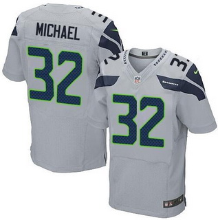 Men's Seattle Seahawks #32 Christine Michael Gray Alternate NFL Nike Elite Jersey