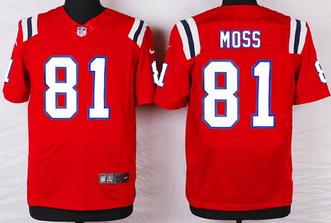 Men's New England Patriots #81 Randy Moss Red Retired Player NFL Nike Elite Jersey