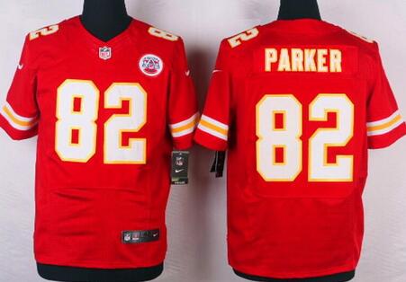 Men's Kansas City Chiefs #82 Brian Parker Red Team Color NFL Nike Elite Jersey