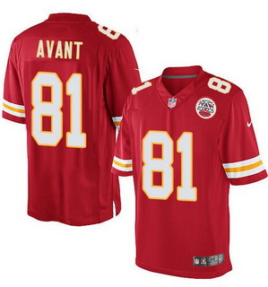 Men's Kansas City Chiefs #81 Jason Avant Red Team Color NFL Nike Elite Jersey