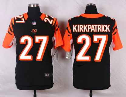 Men's Cincinnati Bengals #27 Dre Kirkpatrick Black Team Color NFL Nike Elite Jersey