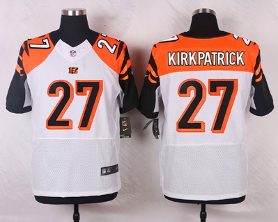 Men's Cincinnati Bengals #27 Dre Kirkpatrick White Road NFL Nike Elite Jersey