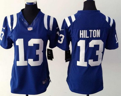 Women's Indianapolis Colts #13 T.Y. Hilton Royal Blue Team Color NFL Nike Limited Jersey