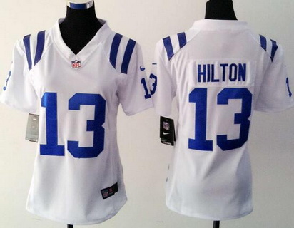 Women's Indianapolis Colts #13 T.Y. Hilton White Road NFL Nike Limited Jersey