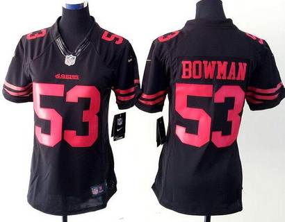 Women's San Francisco 49ers #53 NaVorro Bowman Black 2015 NFL Nike Limited Jersey