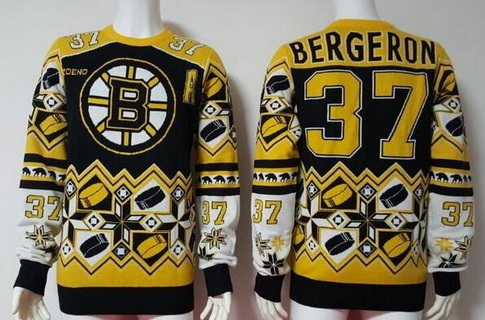 Men's Boston Bruins #37 Patrice Bergeron Multicolor NHL Sweater