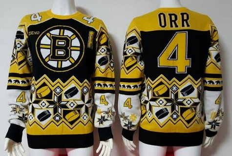 Men's Boston Bruins #4 Bobby Orr Multicolor NHL Sweater