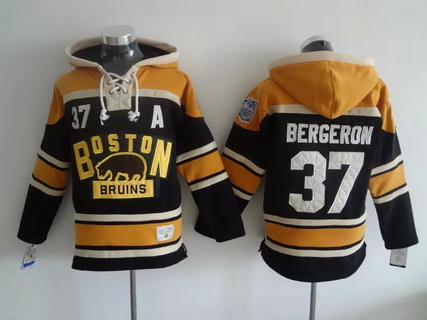 Men's Boston Bruins #37 Patrice Bergeron Old Time Hockey Black 2016 Winter Classic Hoodie