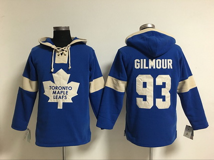 Men's Toronto Maple Leafs #93 Doug Gilmour Old Time Hockey 2014 Royal Blue Hoodie