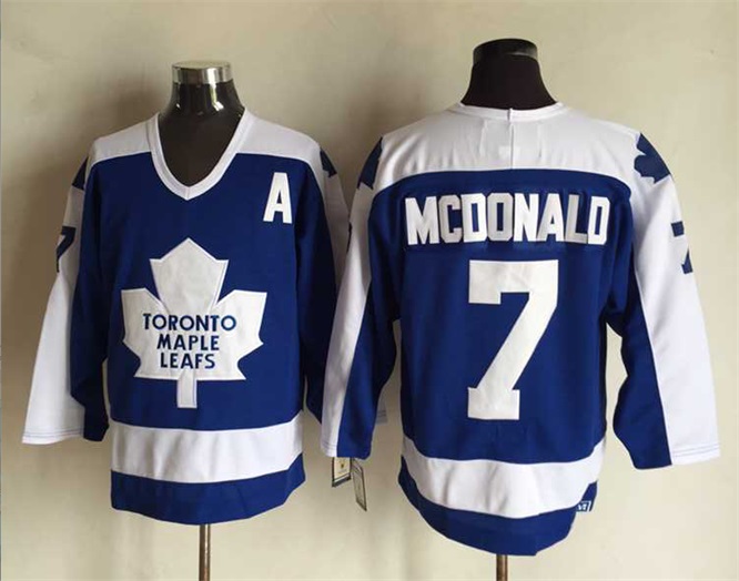 Men's Toronto Maple Leafs #7 Tim Horton 1978 CCM Vintage Throwback NHL Hockey Jersey