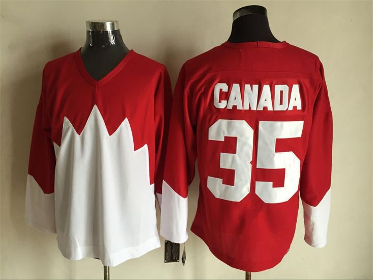 Men's #35 TONY ESPOSITO Team Canada 1972 CCM Throwback Hockey Jersey