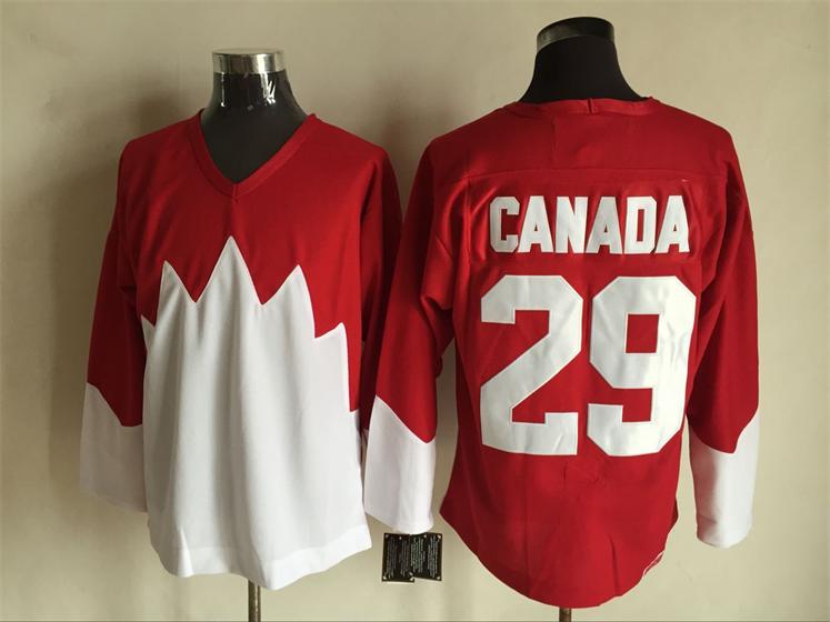 Men's #29 KEN DRYDEN Team Canada 1972 CCM Throwback Hockey Jersey