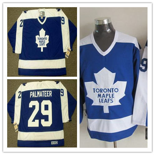 Men's Toronto Maple Leafs #29 MIKE PALMATEER Blue 1978 CCM Vintage Throwback NHL Hockey Jersey