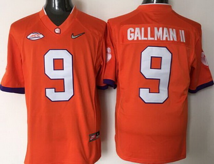 Youth Clemson Tigers #9 Wayne Gallman II Orange 2016 Playoff Diamond Quest College Football Nike Limited Jersey