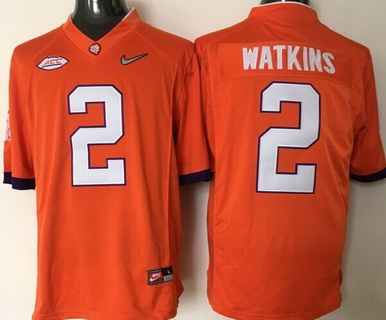 Youth Clemson Tigers #2 Sammy Watkins Orange 2016 Playoff Diamond Quest College Football Nike Limited Jersey