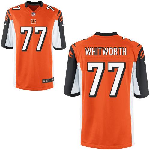 Youth Cincinnati Bengals #77 Andrew Whitworth Orange Nike Game Jersey