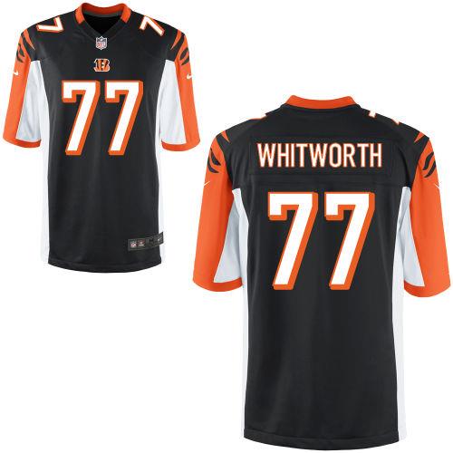 Youth Cincinnati Bengals #77 Andrew Whitworth Black TEAM COLOR Game Jersey
