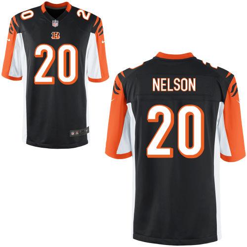 youth Cincinnati Bengals #20 Reggie Nelson Black Team Color Nike Game Jersey