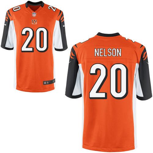 youth Cincinnati Bengals #20 Reggie Nelson Orange Nike Game Jersey