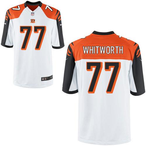 Youth Cincinnati Bengals #77 Andrew Whitworth White Nike Game Jersey