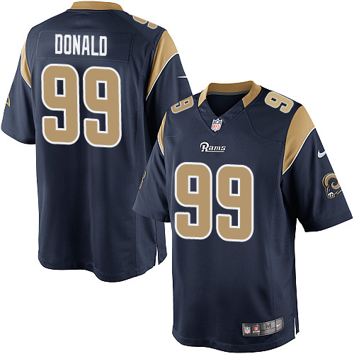 Youth St. Louis Rams #99 Aaron Donald Navy Blue Home Nike Game Jersey
