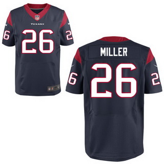 Men's Houston Texans #26 Lamar Miller Navy Blue Team Color NFL Nike Elite Jersey