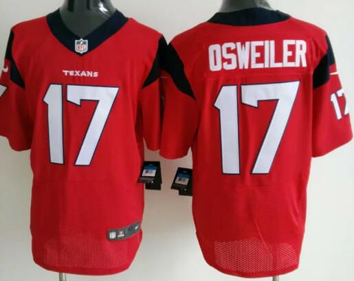 Men's Houston Texans #17 Brock Osweiler Red Alternate NFL Nike Elite Jersey