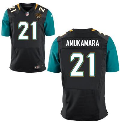 Men's Jacksonville Jaguars #21 Prince Amukamara Black Team Color NFL Nike Elite Jersey