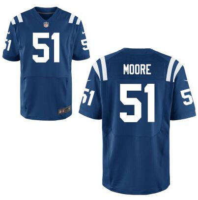 Men's Indianapolis Colts #51 Sio Moore Royal Blue Team Color NFL Nike Elite Jersey