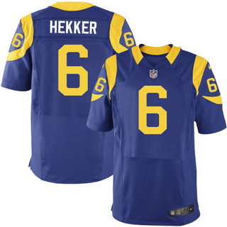 Men's Los Angeles Rams #6 Johnny Hekker Royal Blue Alternate NFL Nike Elite Jersey