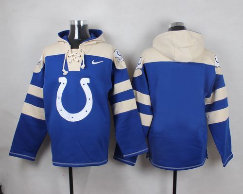 Nike Indianapolis Colts Blank Navy Blue With Team Logo Hoodie
