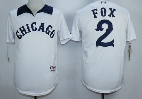 Men's Chicago White Sox #2 Nellie Fox Turn back Baseball Jersey