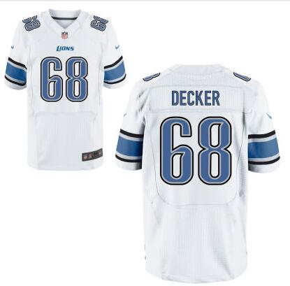 Men's Detroit Lions #68 Taylor Decker Nike White Elite 2016 Draft Pick Jersey