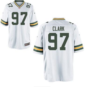 Men's Green Bay Packers #97 Kenny Clark Nike White Elite  Jersey