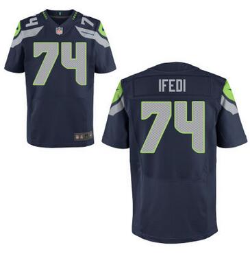 Men's Seattle Seahawks #74 Germain Ifedi Nike Navy Blue Elite 2016 Draft Pick Jersey