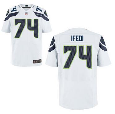 Men's Seattle Seahawks #74 Germain Ifedi Nike White Elite 2016 Draft Pick Jersey