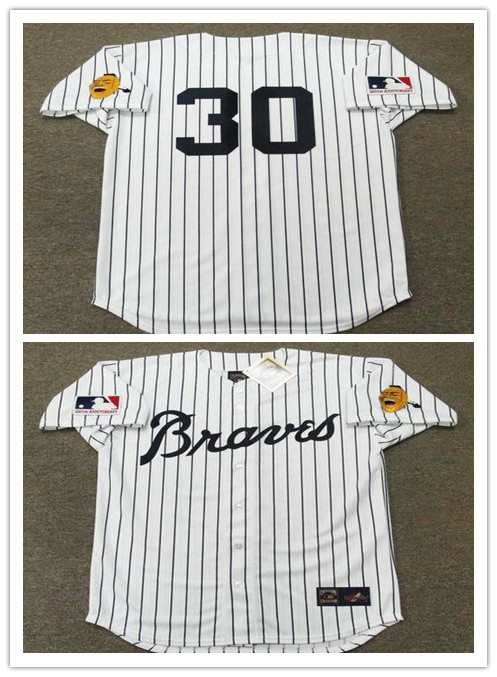 Men's Atlanta Braves Retired Player #30 Orlando Cepeda 1969 Majestic Cooperstown Home White Baseball Jersey