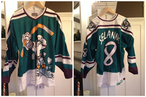 Men's Mighty Ducks Of Anaheim #8 Teemu Selanne Green Wild Wing Jersey