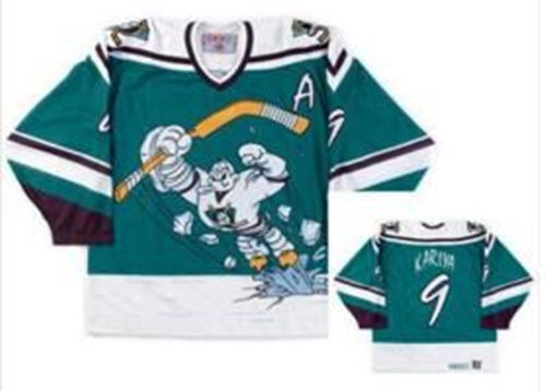 Men's Mighty Ducks Of Anaheim #9 Paul Kariya Green Wild Wing Jersey