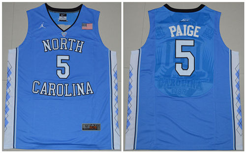 Men's North Carolina Tar Heels #5 Marcus Paige Blue College Baseketball Jersey