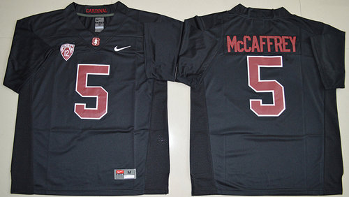 Men's Stanford Cardinal #5 Christian McCaffrey Nike NCAA College Football Jersey - Blackout