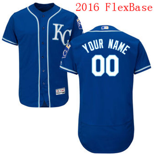 Men's Kansas City Royals Majestic Royal Flexbase Authentic Collection Custom Jersey