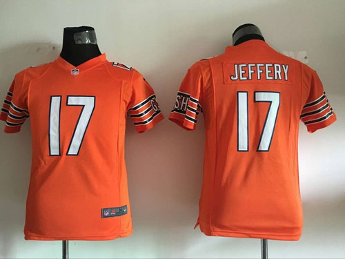 Kid's Chicago Bears #17 Alshon Jeffery Nike Orange Game Jersey