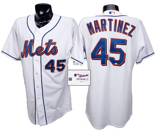 Men's New York Mets #45 Pedro Martinez 2007 Home Whtie Cool Base Jersey